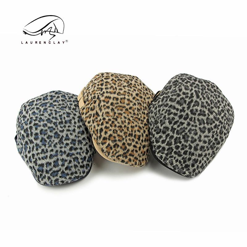 Autumn and Winter Leopard Print Hat Women's British Retro Beret Casual Versatile Forward Hat Personalized Cap Trendy Man
