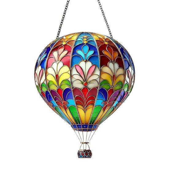 Hot Air Balloon Decoration 2D Flat Acrylic Pendant Colorful Hot Air