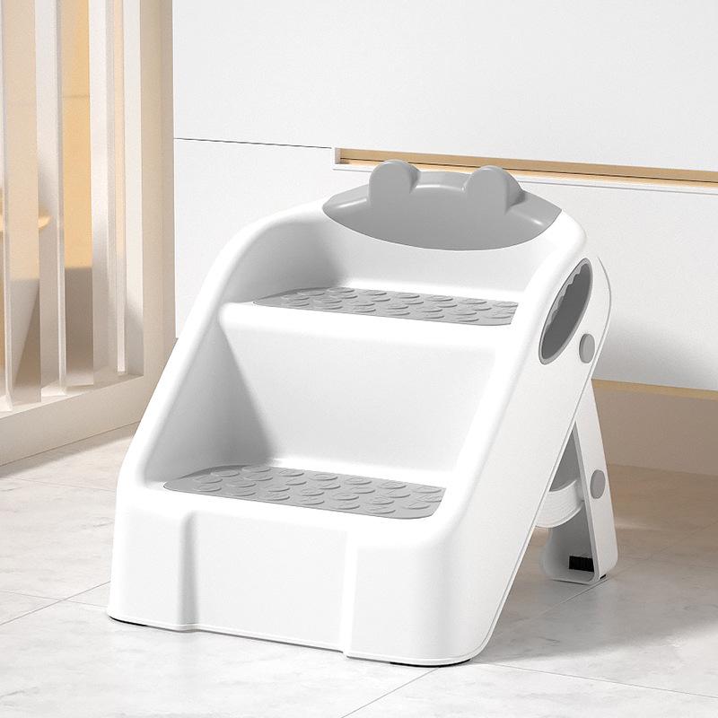 Foldable Two-Step Children's Washstand Stool