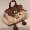 Con pelle nuova carina borsa peluche faccina sorridente da donna versatile borsa a spalla messenger borsa a mano bambola cartone animato