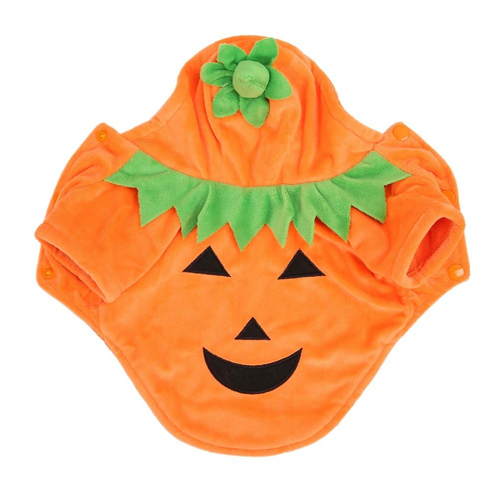 Warm Fleece Puppy Warm Outfits Fleece Hoodie Pumpkin Dog Costume Halloween Pet Clothes  Party
