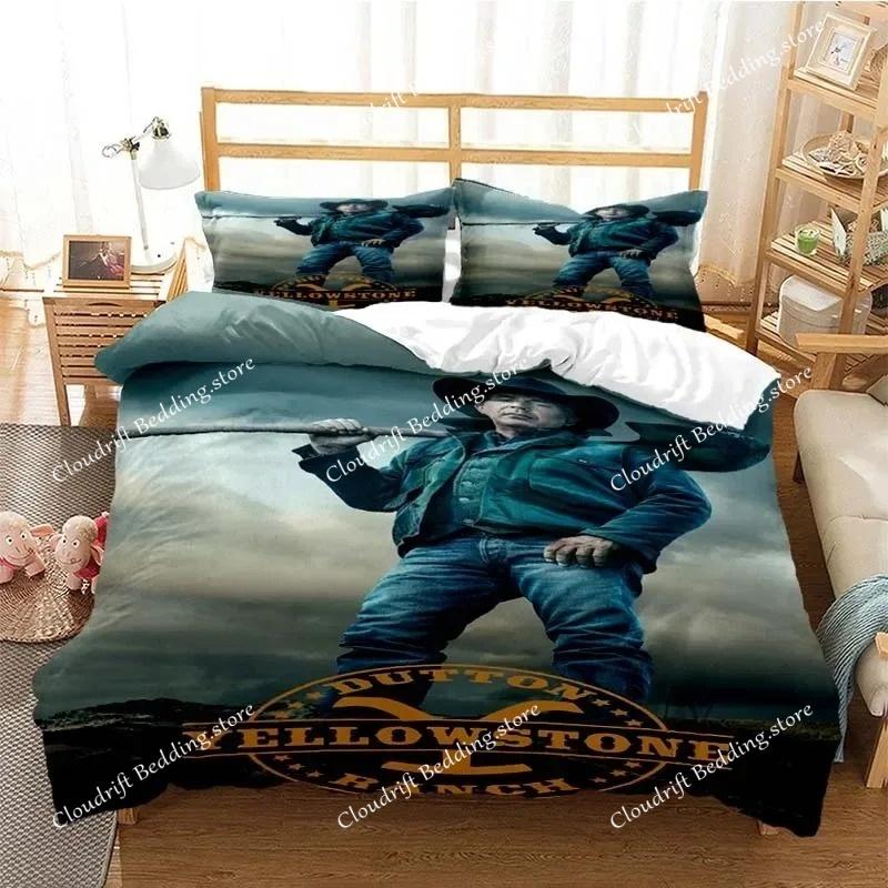 Yellowstone Fashion Set Biancheria da Letto con Stampa Digitale Copripiumino Piumone Letto Singolo Twin Full Queen Ragazzi Bambini Ragazza Ragazzi Regalo