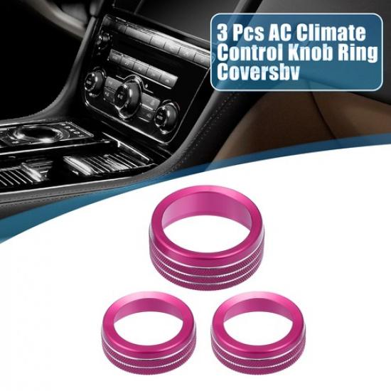 

AC Radio Switch Knob Cover Decals for Dodge Durango 2014- Pink (Set of 3)