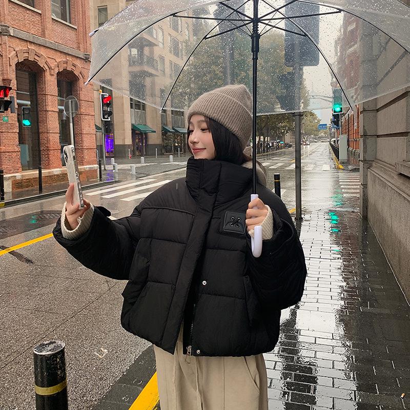 2024 Women's Korean Style Thickened Cotton Jacket - Fashionable, Loose, Warm Winter Outerwear