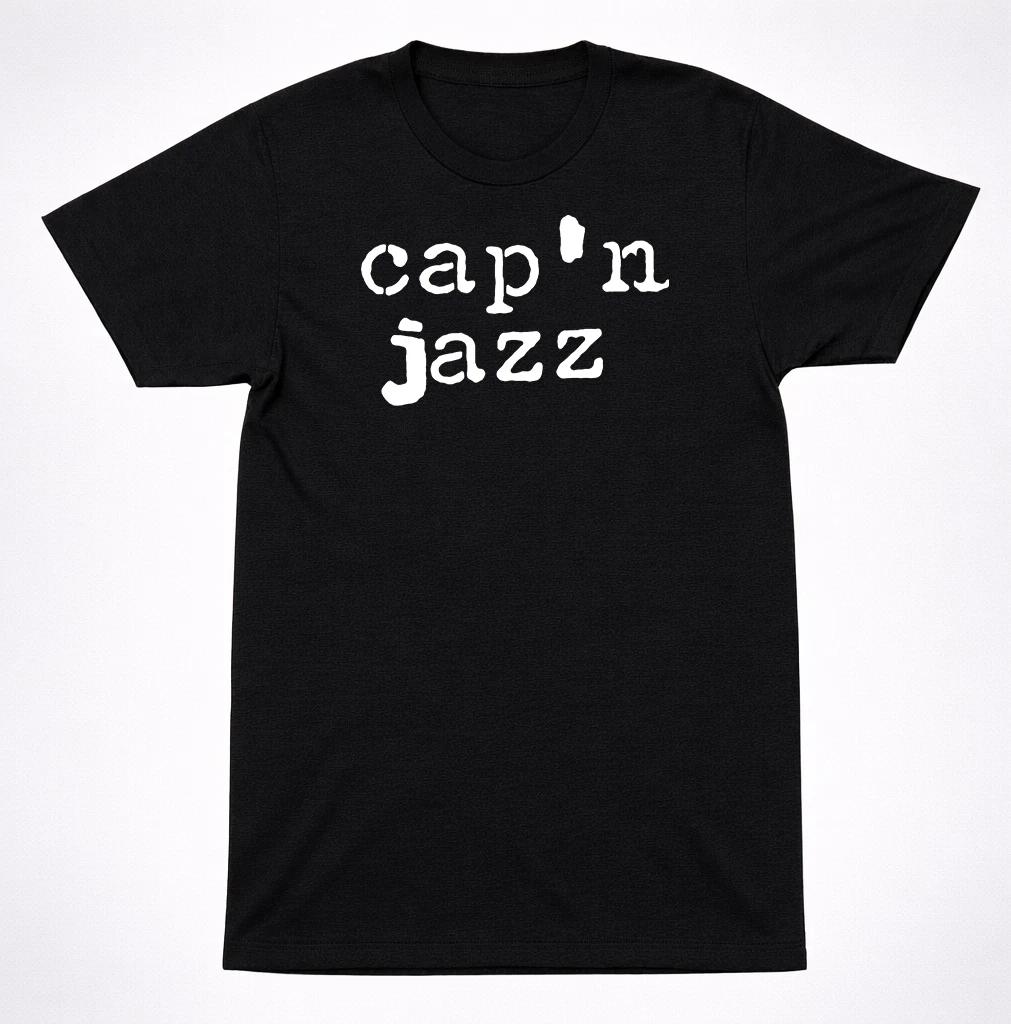 

Cap’n Jazz T-Shirt Ink Stamp Logo Emo Indie Punk Rock Midwest Band Tee XL