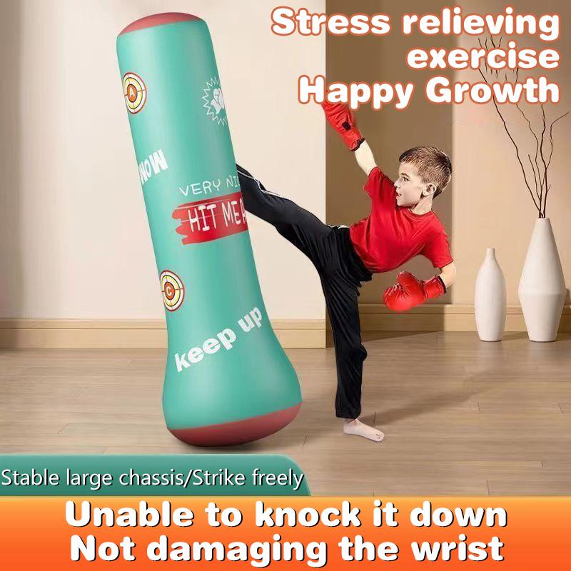 Boksing Boksesekk Boksing Muay Thai Oppblåsbar Boksesekk Trening Stresslindring Øvelse Boksesekkstativ Treningsutstyr