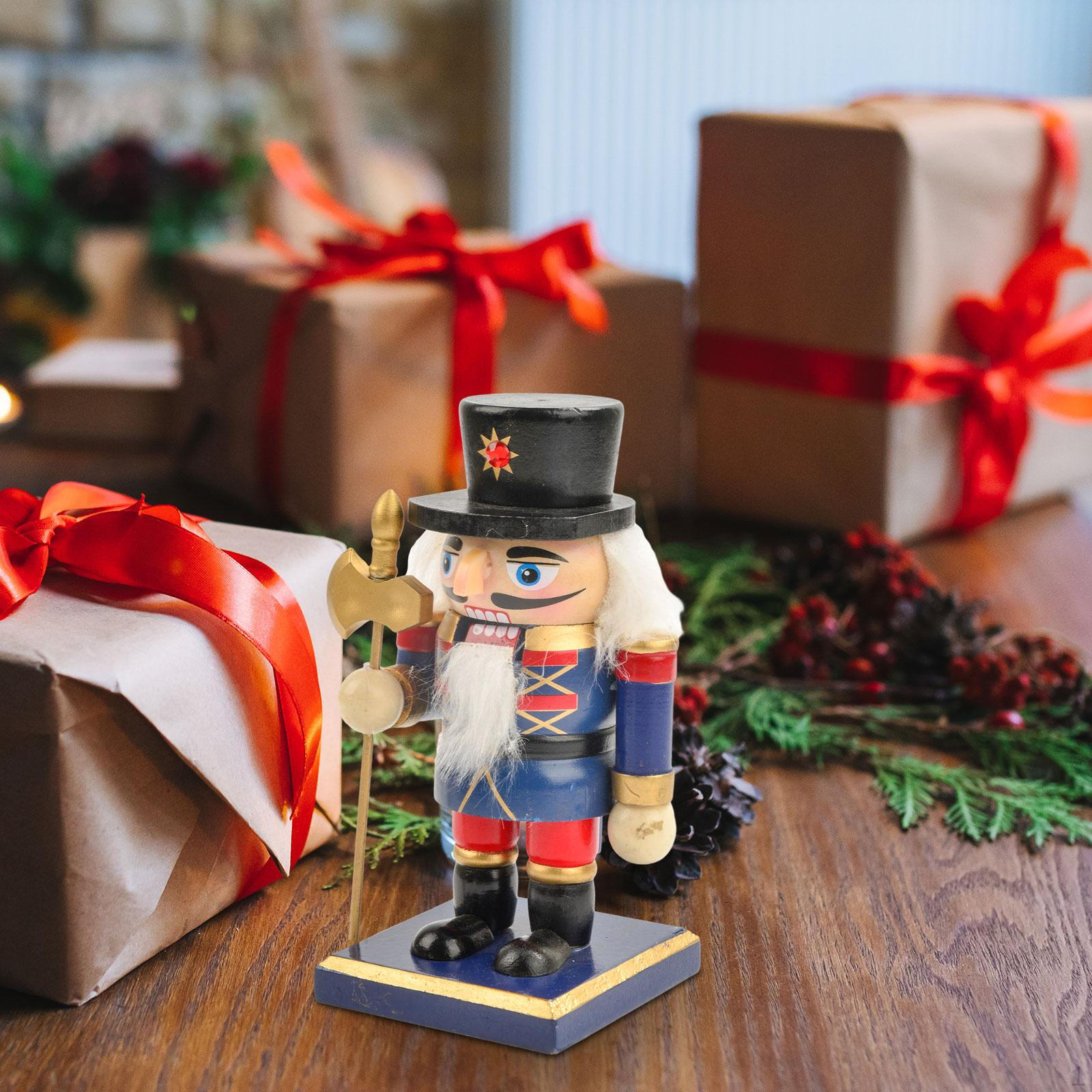 

Дерев яна різдвяна статуетка 15,5 см, лялькова іграшка для вечірки Style D