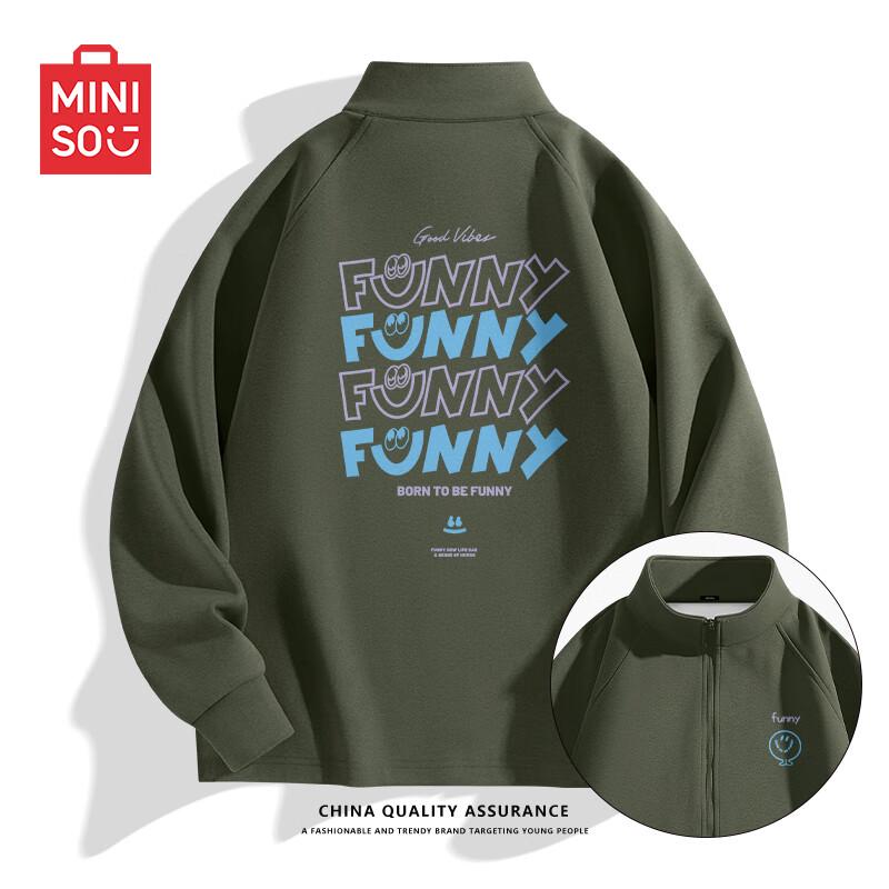 

MINISO Men s Heavyweight Stand Collar Sport Jacket 3XL