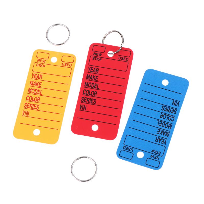 10Pçs Chaveiro de Carro Estiloso em Formato de Cartão Etiqueta de Nome de Animal de Estimação Acessório de Cintura DIY Pingente de Bolsa Etiqueta Manuscrita