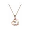 [Iris Apricot] [Limited Product] Zirconia Heart Necklace for Women, Highest Grade Zirconia Heart Necklace Pendant, Hypoallergenic To Metal Necklace,