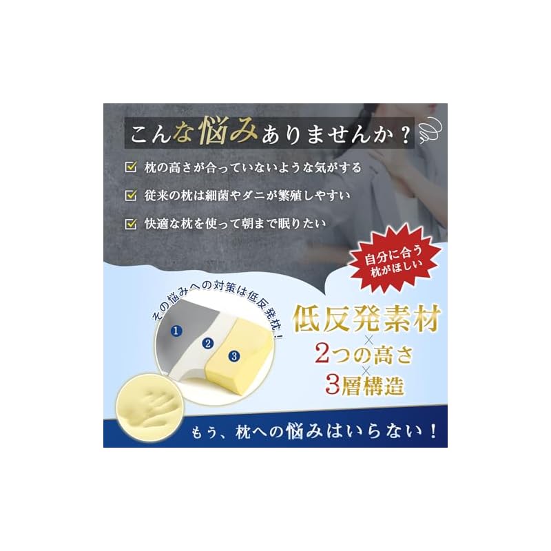 Neck Pain Relief Pillow [Ergonomic X Memory Foam] Relieves Shoulder Stiffness, Comfortable Sleep Pillow for Side, Back, and Stomach Sleepers, 60D High
