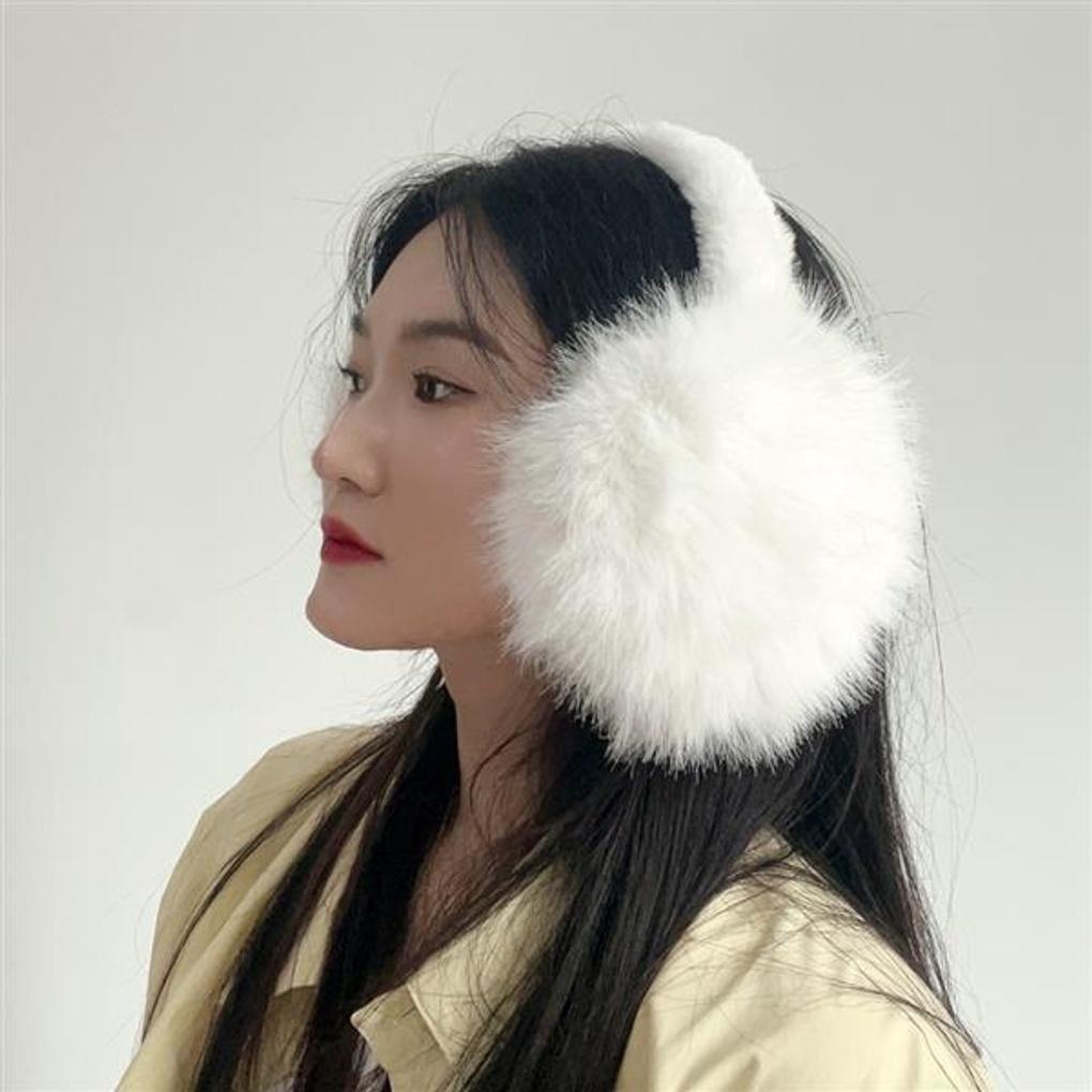 Fake Mink Earmuffs (White)