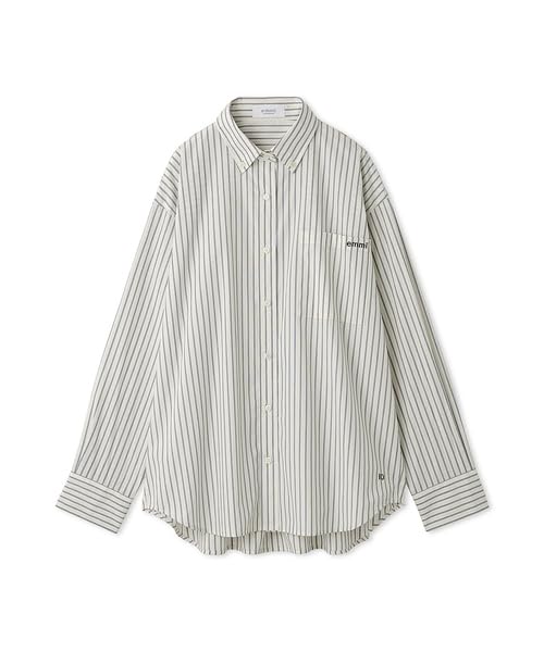 Emi Eco Logo Stripe Women's Button-Down Shirt, 13WFB251048,