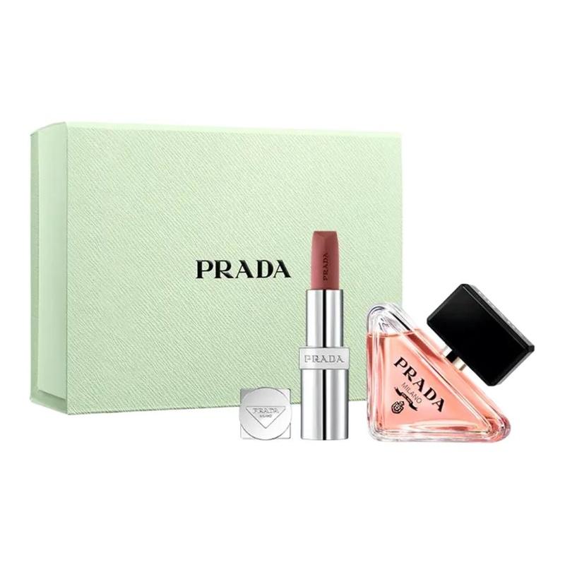 Набор парфюма Prada Помада I Am Unpredictable EDP Белый мускус Набор из двух предметов: Мой непредсказуемый женский парфюм 30 мл + Легкая помада #B107 3,8 г белый