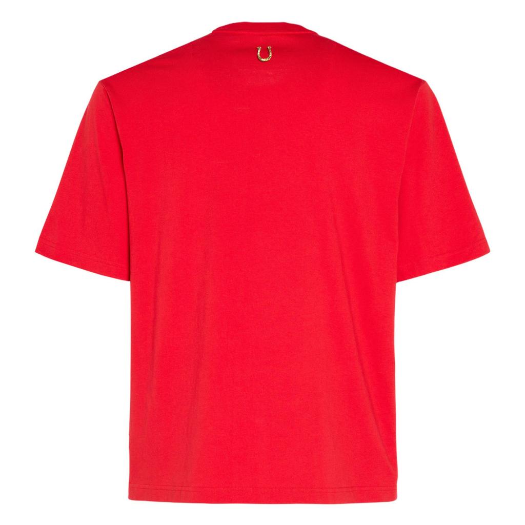 Adidas Sportswear 2026 Lunar New Year Horse Graphic Crew Neck Short Sleeve T-Shirt Unisex Light Scarlet KR3078