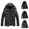 Men Boys Casual Warm Hooded Winter Zipper Coat Outwear Jacket Top Blouse