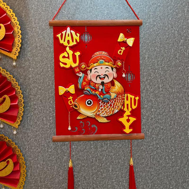 Pendenti da Appendere per il Capodanno Vietnamita con Nappa Finestra Porta Festa Ornamento da Appendere 2026 Festa di Primavera Accessori per la Decorazione della Casa
