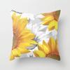 Housse de coussin tournesol jaune Peau de pêche Housse de coussin décorative fleurs champêtres Canapé Salon Décoration de maison Housse de coussin décorative 40X40