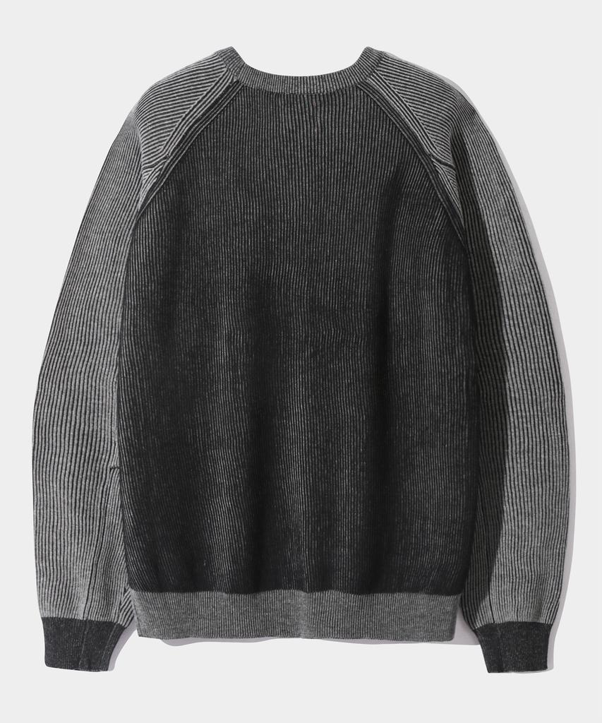 Dimiteulibeullaeg Vlad Type-A Two-Tone Knit Sweatshirt_Black