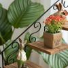 Black Hanging Flower Rack Staircase Modern Plant Holder Indoor Wall Decor  Office