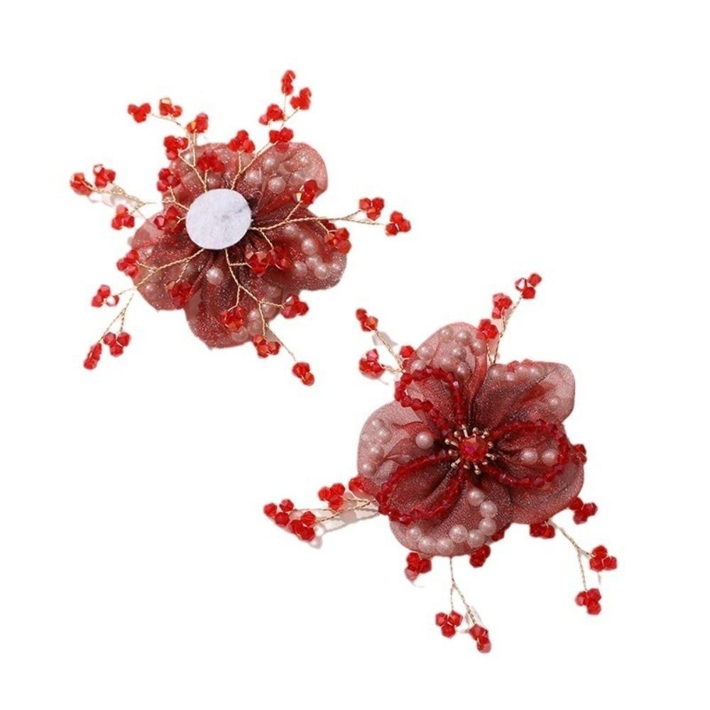 Sheer Organza DIY Hair Accessory Crystal Bead Hanfu Decoration Hanfu Garment Embellishment