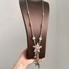 Vintage Y2k Star Tassel Necklace Long Chain Leather Rope Woven Necklace Zinc Alloy Sweet Cool Choker Jewelry Women's Jewelry