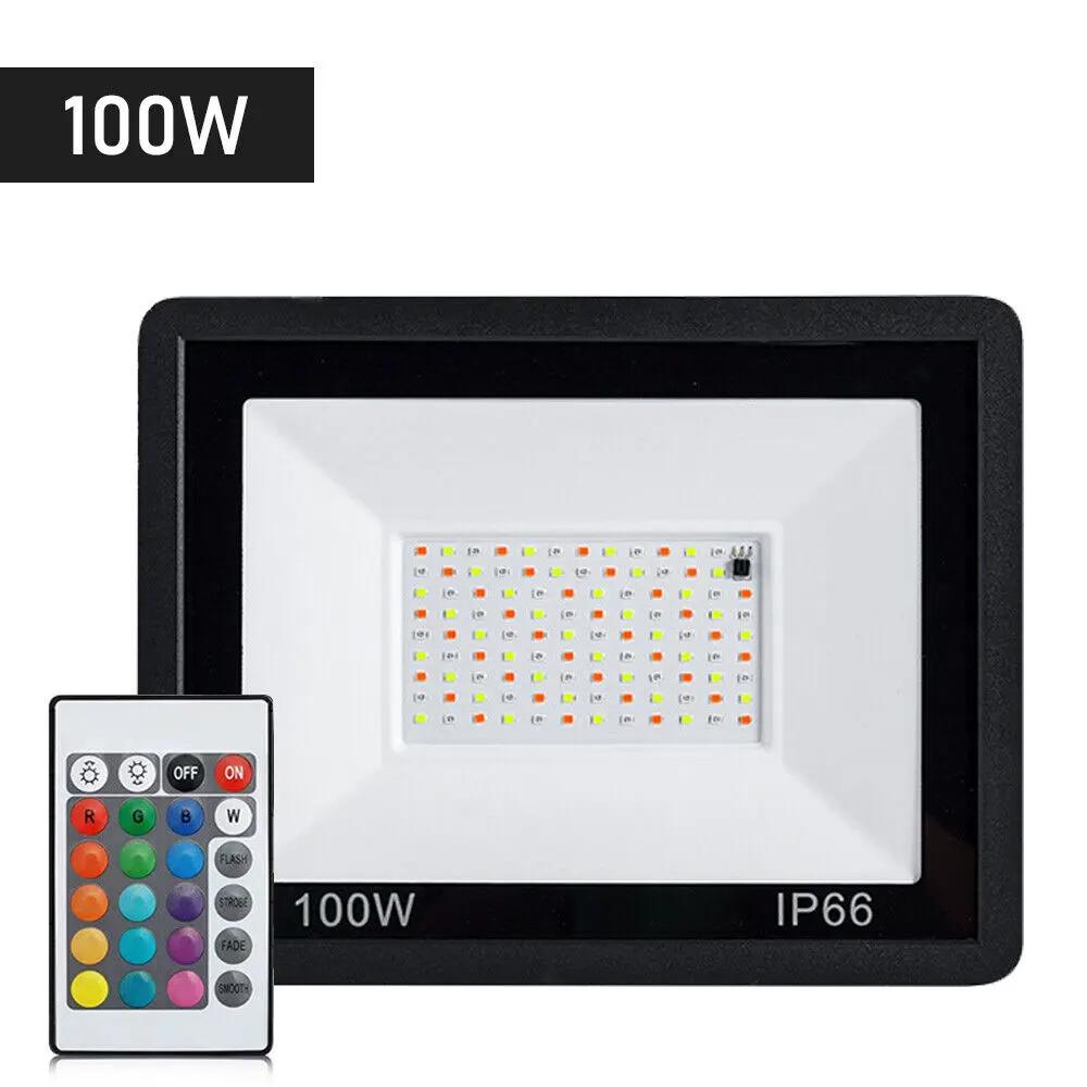 1 STK. 10 W/20 W/30 W/50 W/100 W/150 W/200 W RGB-Projektor mit Fernbedienung