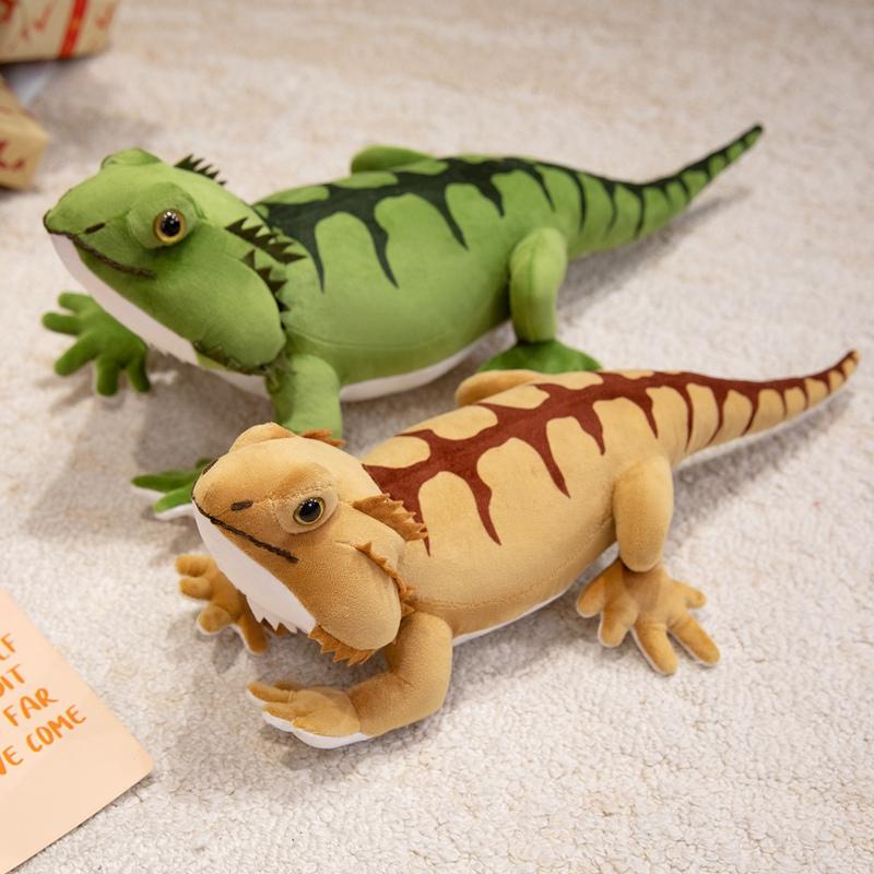 Favorite Toy Boys 42/54Cm Kawaii Long Soft Bearded Dragon Plush Toy Real Life Reptile Lizard Stuffed Animal Cute Room Decor Gift For And Girl