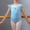 Ruffle Sleeve Ballet Leotard Girls Kids Gymnastics Bodysuit Ballerina Fairy Party Dancing Training Performance Dancewear