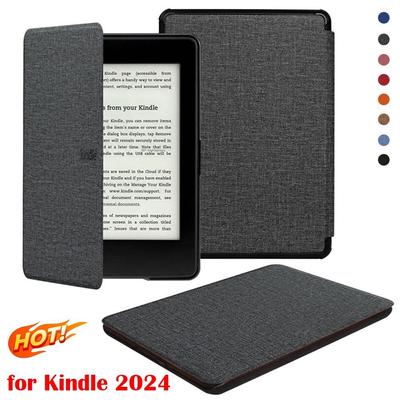 Leather C2V2L3 Folio Cover Anti Scratch Smart Funda for Kindle 2024 (12th Generation)