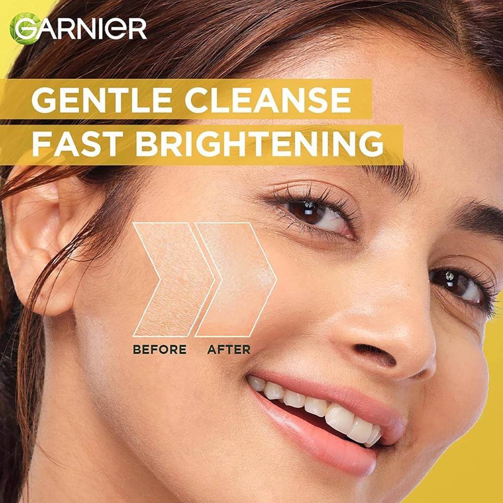 Garnier Skin Naturals Bright Complete Vitamin C Face Wash Gel | Gentle Cleanser - Brighter and Glowing Skin | Reduces Dullness | Daily Cleanser | 100g