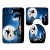Halloween Shower Curtain Floor Mat Combination Four-Piece Set Bathroom Toilet Carpet Shower Room Foot Mat