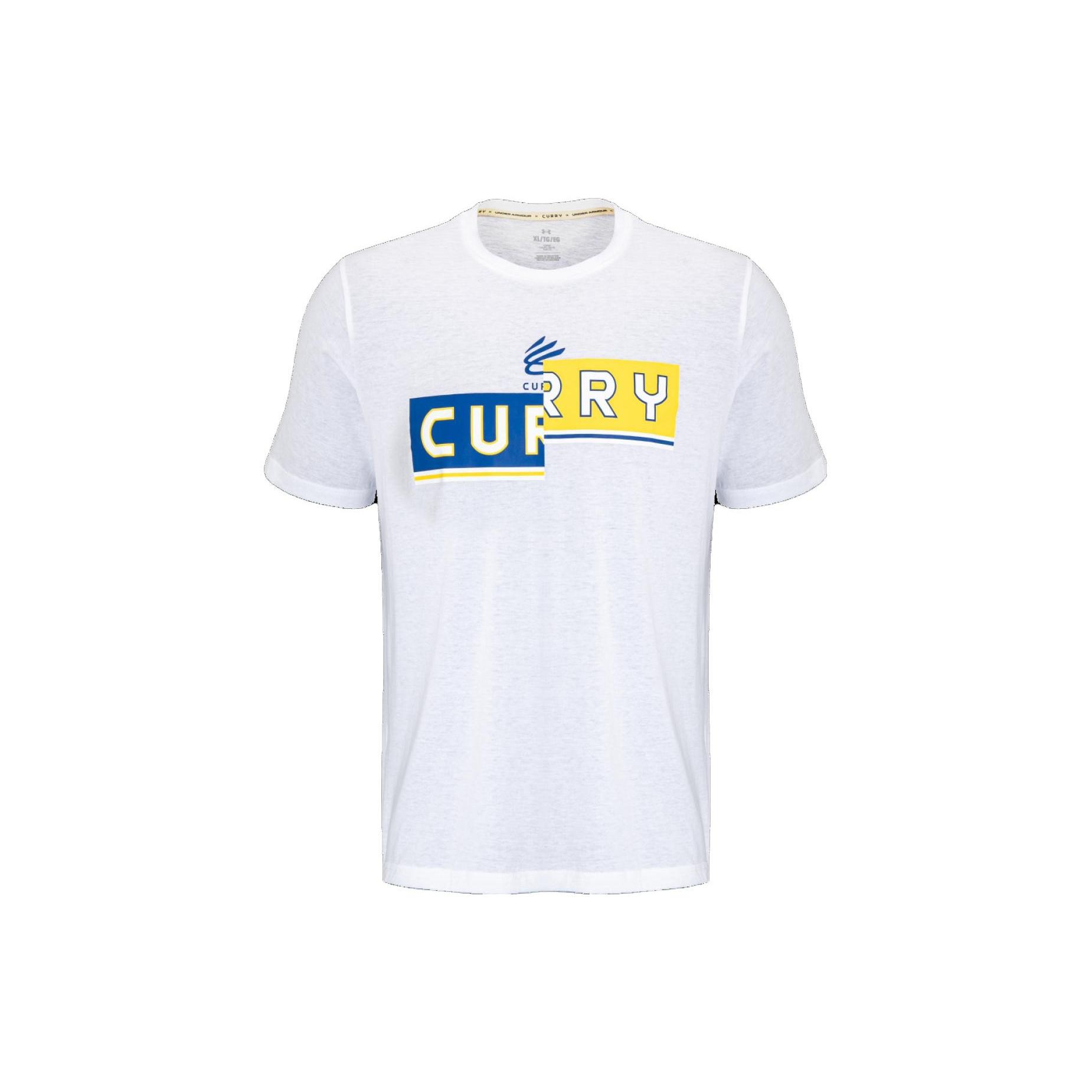 Under Armour Curry Logo T-shirt White Men s 1377543-100 XL