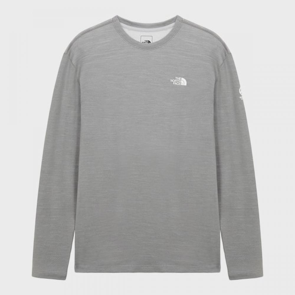 The North Face Men S Outler baSe Long Sleeve Round Tee Gry Nt7tr97b 90