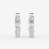 14K Solid Gold Hip Hop Diamond Hoops Jewelry 3 Ctw Emerald Lab Grown Diamond Inside Out Hoop Earrings