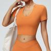 Cross-Border Slimming Nude Short-Sleeve Yoga & Sports T-Shirt