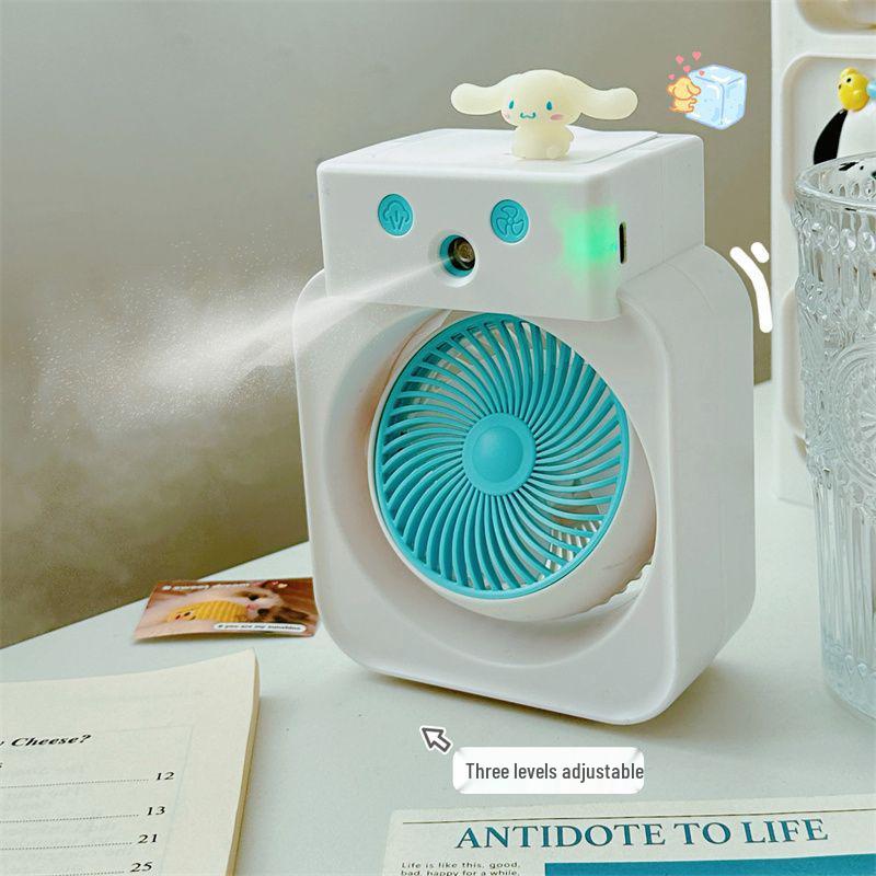 

Portable Cute Girl Spray Fan - Travel Outdoor Electric Desktop Fan for Summer, Small Birthday Gift Default