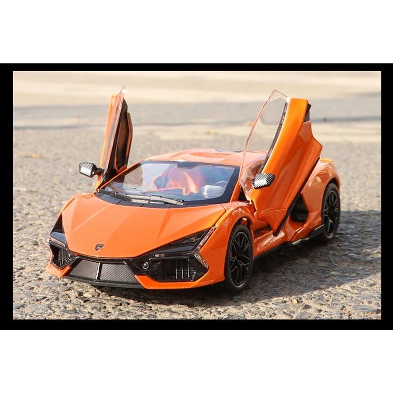 1/24 Lamborghini Revuelto Alloy Sports Car Model Diecast Metal Toy Racing Super Car Vehicles Model Sound and Light Simulation Childrens Gift