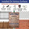 2D Flat, 1pc Vintage "Welcome To Our Porch" Aluminium Sign - 8"x12" Rustic Farmhouse Porch Decor, Inspirational Family & Nature Wall Art, Perfect for