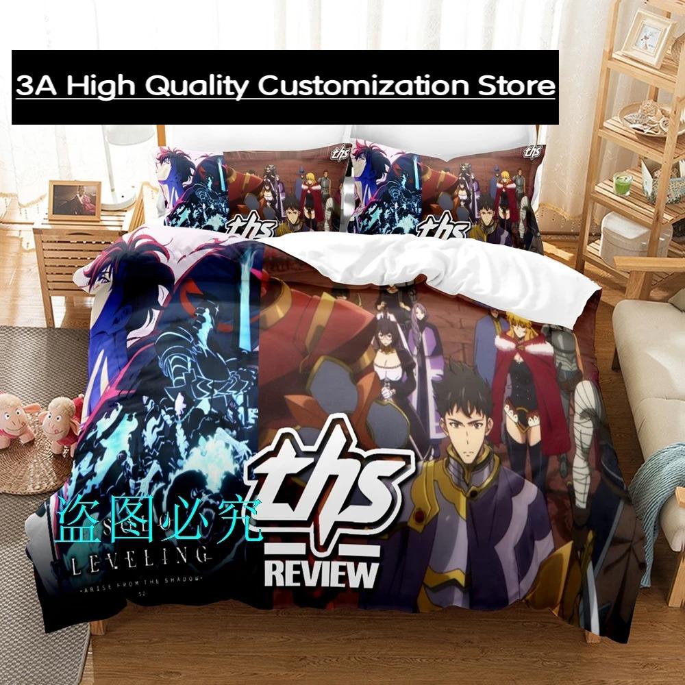 

Hot Anime Arise from the Shadow Bedding Set Single Twin Full Queen King Size Bed Set Adult Boys Bedroom Duvetcover Sets 135x200cm