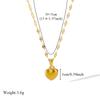 EILIECK 316L Stainless Steel Heart Love Necklace Bracelets Earrings Set For Women New Trendy Gold Plated Waterproof Jewelry