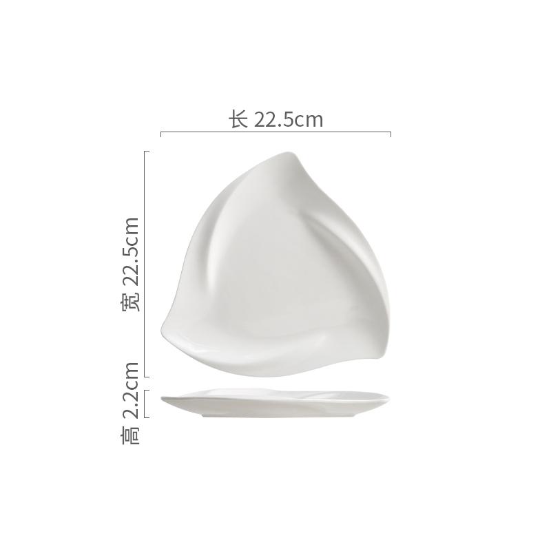 Farfurie Triunghiulară Irregulară Farfurie Ceramică pentru Desert Farfurie pentru Sushi Farfurii pentru Salată Farfurii de Serviciu Veselă Specială pentru Bucătărie Moleculară