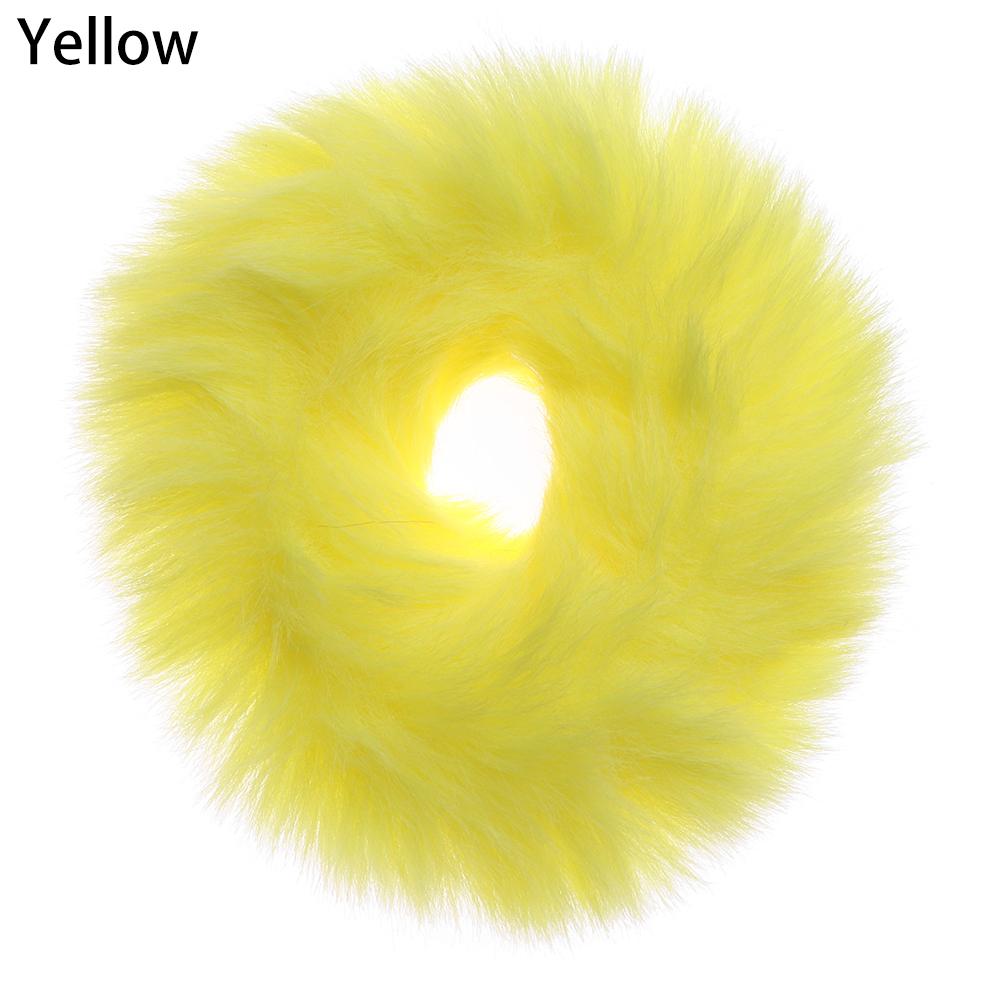 Fashion Women and Girls Hair Bobbles Faux Rabbit Fur Pom Pom Hair Tie Ponytail Holders Elastic  Hair Bands Fur Hair Scrunchies