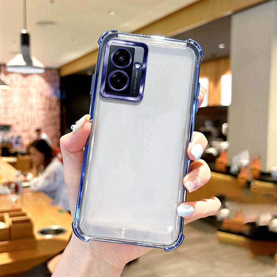 Airbag Shookproof Lens Case For Apple iPhone 16 15 14 Pro Max Plus Motorola Edge 50 60 Moto G82 G54 5G G84 G34 G75 Plating Silicone Back Clear Cover