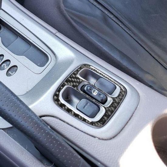 Carbon Fiber Interior Power Window Control Cover Trim For Toyota Celica 2000-05