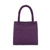 Naraya Ribbon Bag, Cube Shape (Water-Repellent) (Dark Purple)