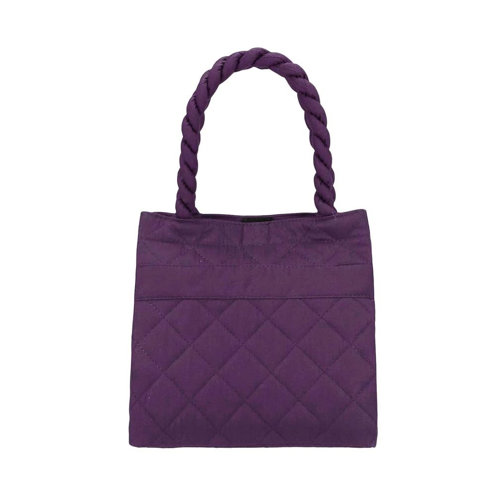 Naraya Ribbon Bag, Cube Shape (Water-Repellent) (Dark Purple)