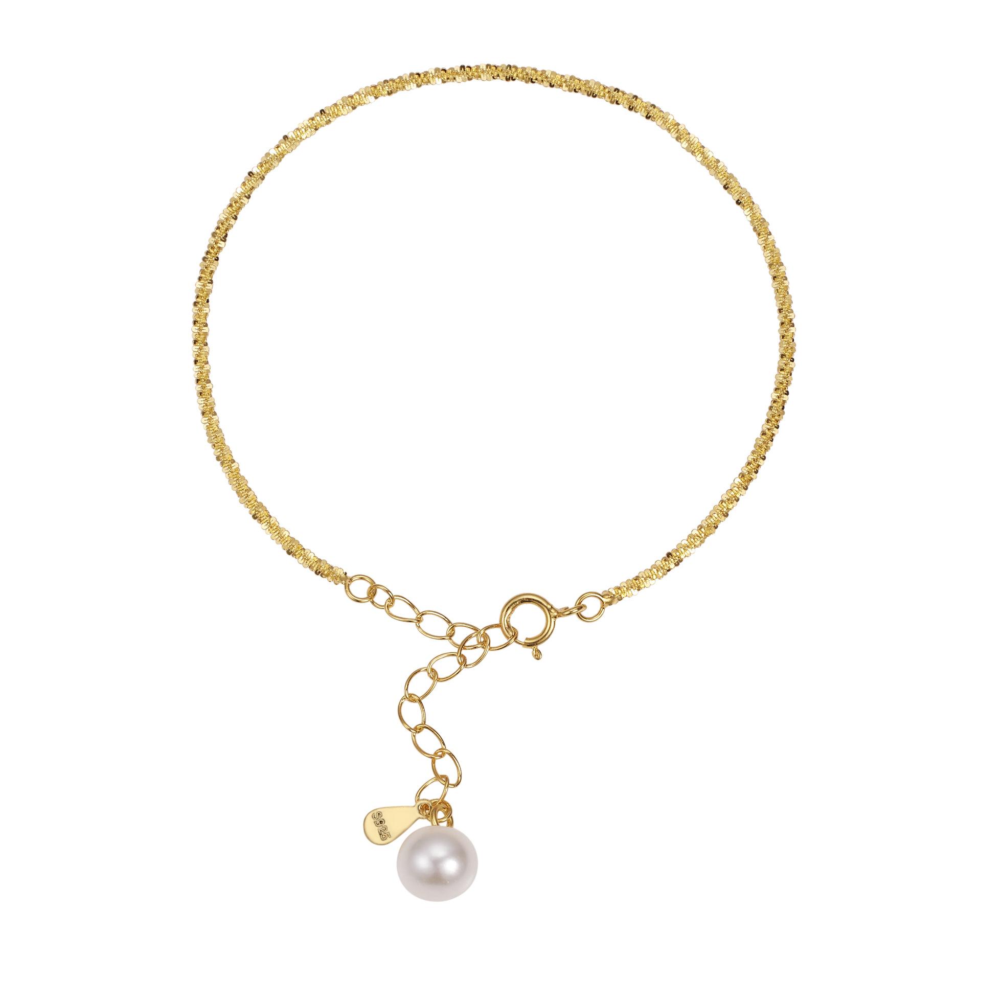 

S925 стерлингового серебра цветная капуста цепочка женский браслет ювелирные изделия цыганский сверкающий натуральный жемчуг мода серебряные ювелирные изделия мода 925 silver золотой