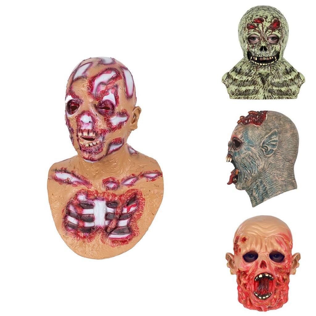 Scary Halloween Latex Mask Terrifying Zombie Costume Decoration