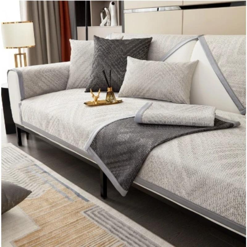 

Роскошный кожаный чехол для дивана, подушка для сиденья, нескользящий широкий чехол с окантовкой, чехол для дивана, полотенце для дивана, современная простая универсальная защита для дивана 70x70cm 1pcs